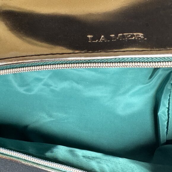 Lot of 2 La Mer Makeup Bags: 1 Metallic Gold & 1 Green - Picture 5 of 9
